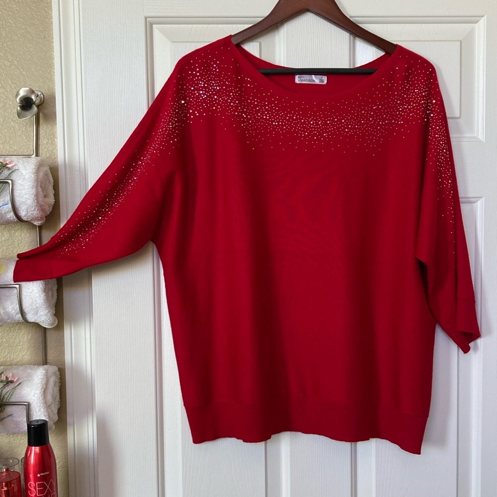 Sweater with some sparkle… Great for the Holidays